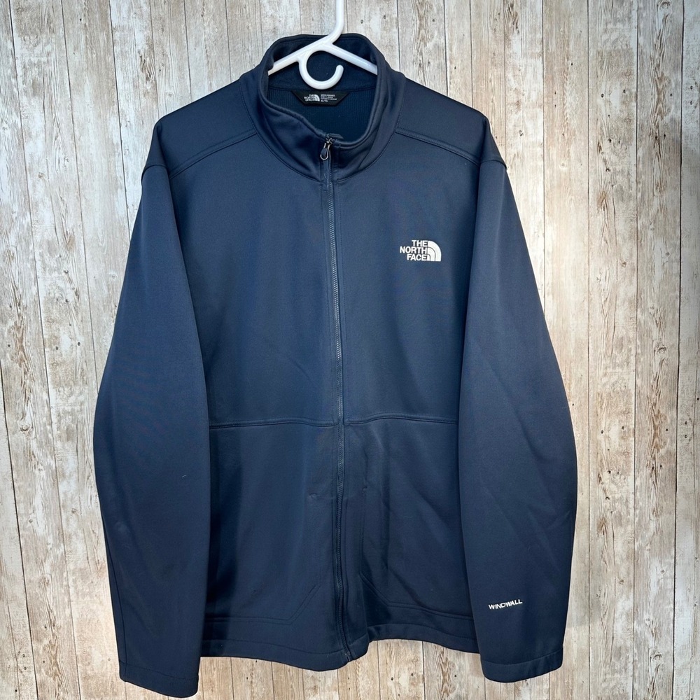 The North Face Windwall Jacket Mens sz XL Full Zip Navy Blue Outdoor Windbreaker